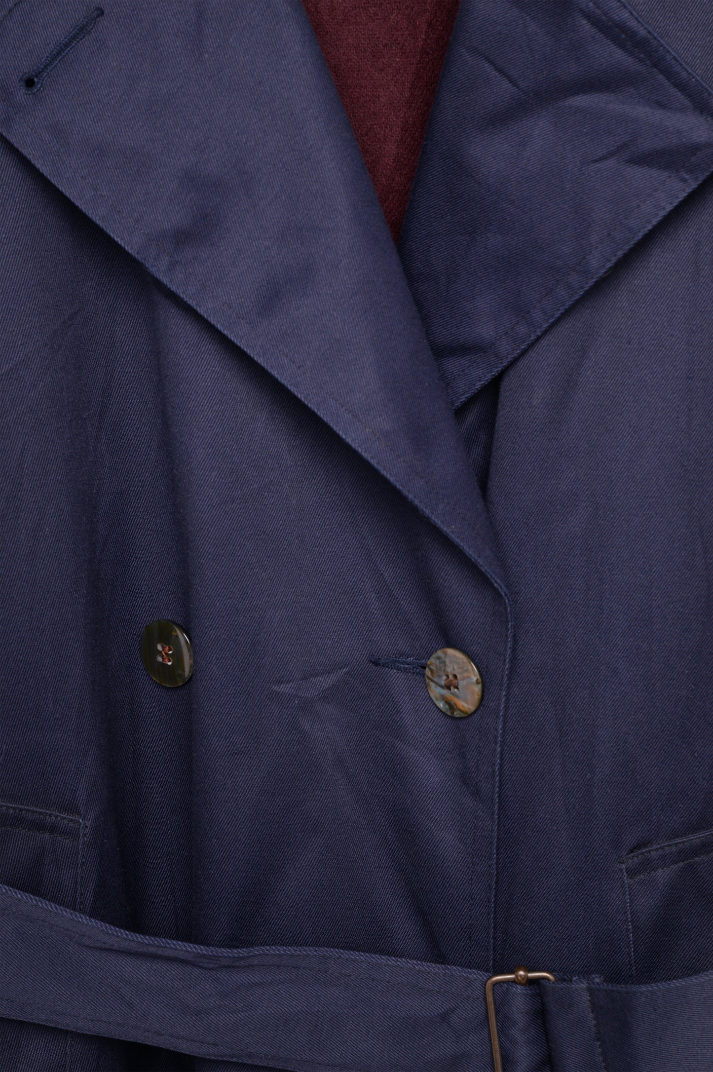 Belted Navy Trench Coat