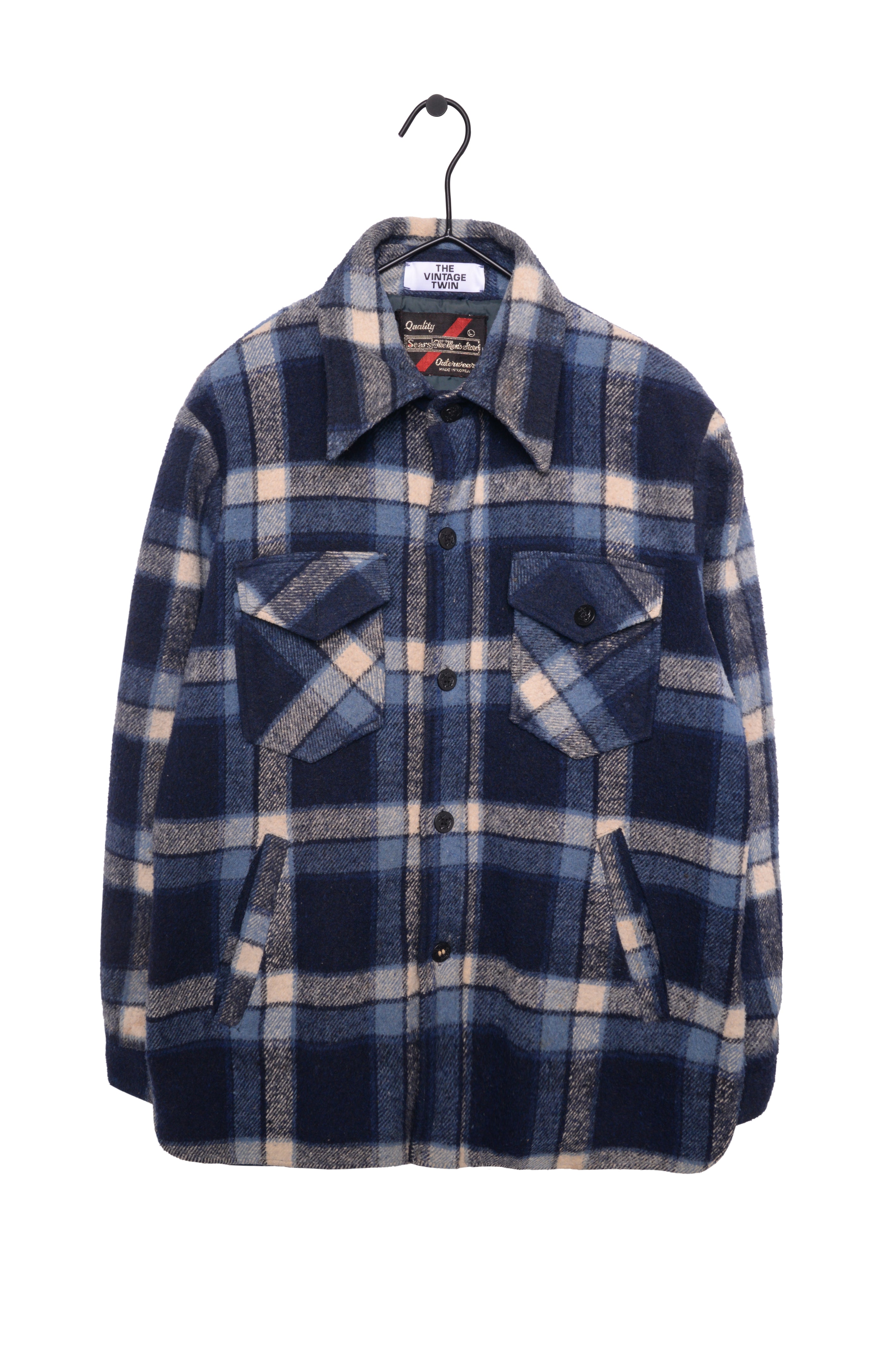 Wool Flannel Jacket Free Shipping - The Vintage Twin