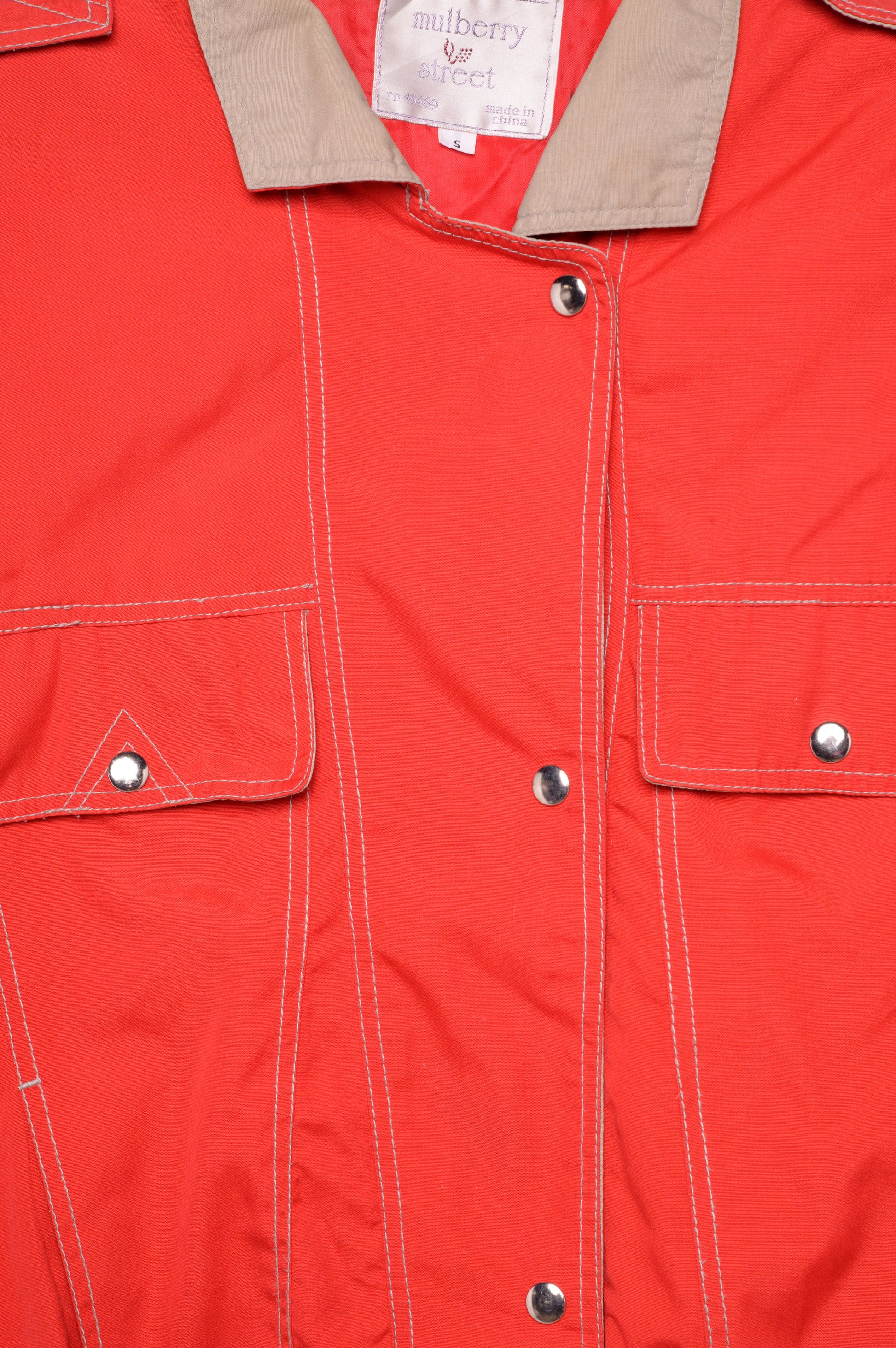 Red Lightweight Work Jacket Free Shipping - The Vintage Twin