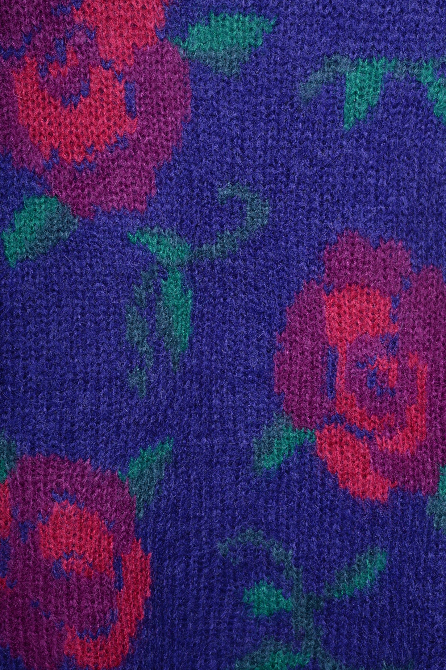 Floral Wool Grandma Sweater
