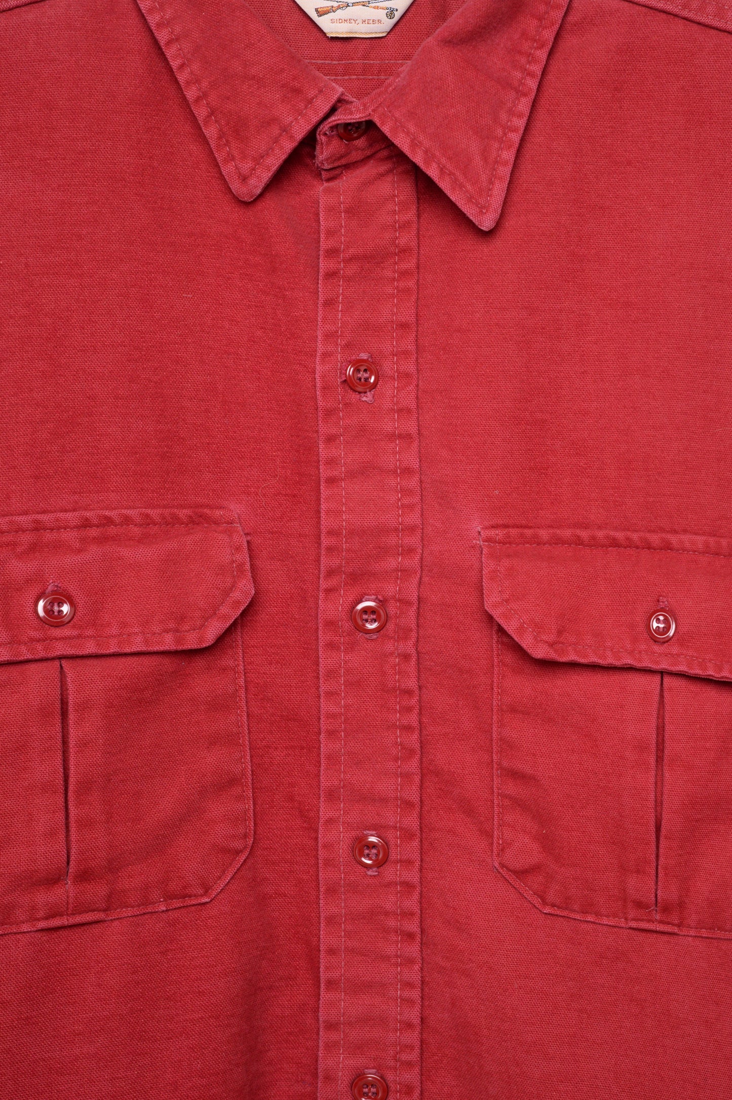 Red Button Down
