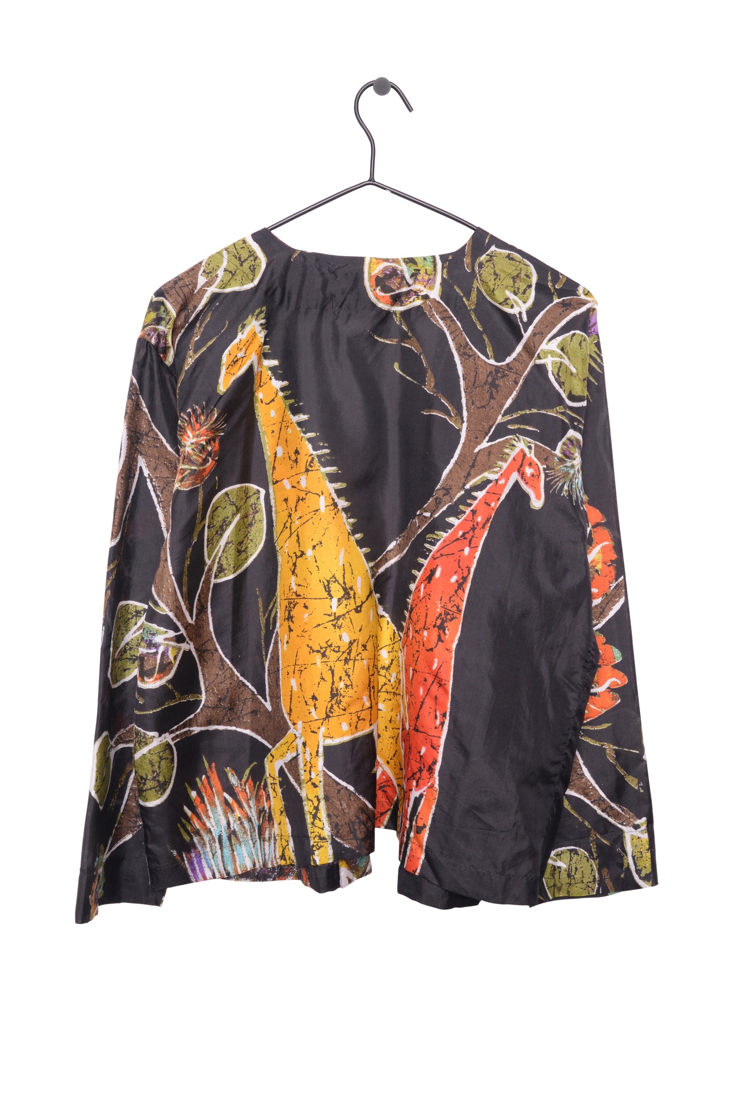 Abstract Floral Silk Robe