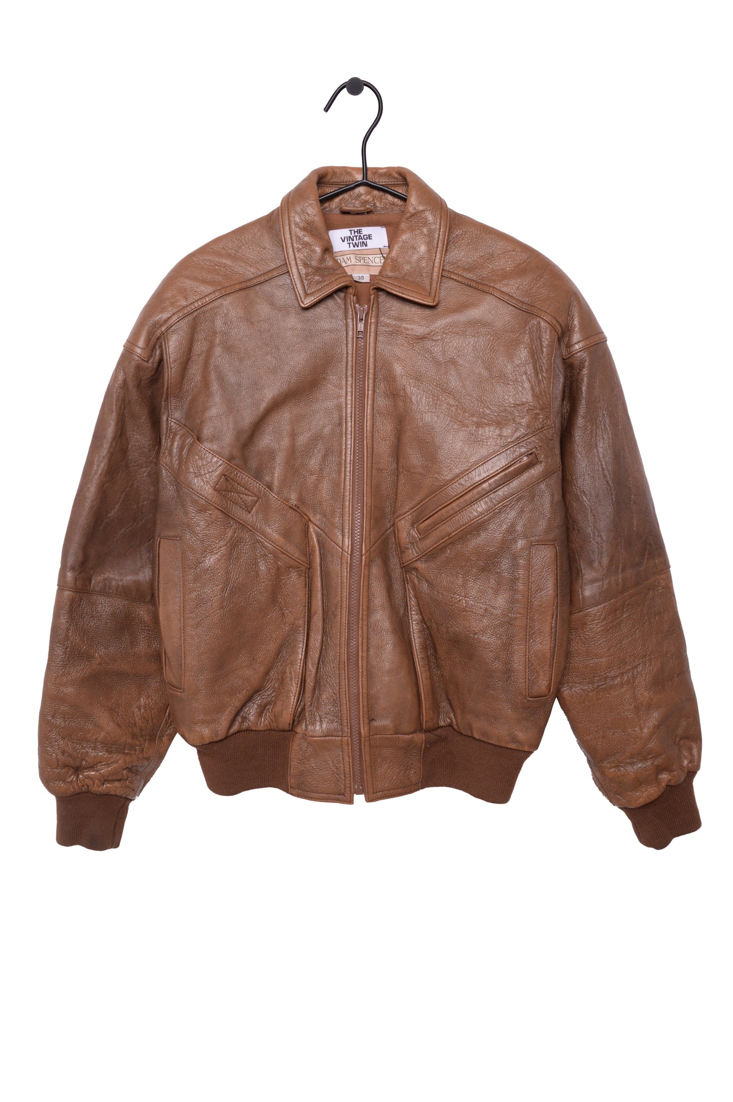 1980s Brown Leather Bomber