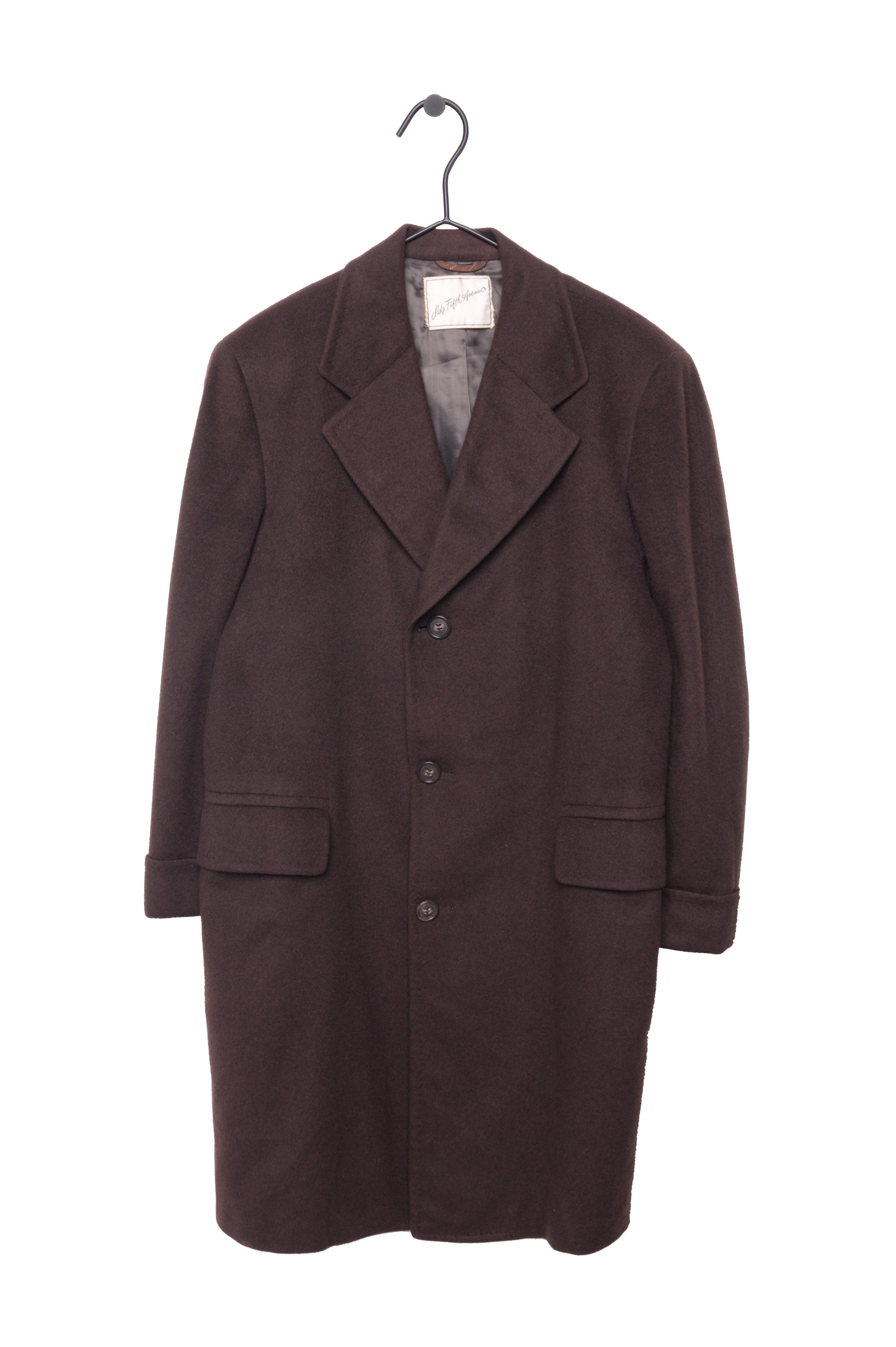 Saks Chocolate Brown Cashmere Coat Free Shipping The Vintage Twin