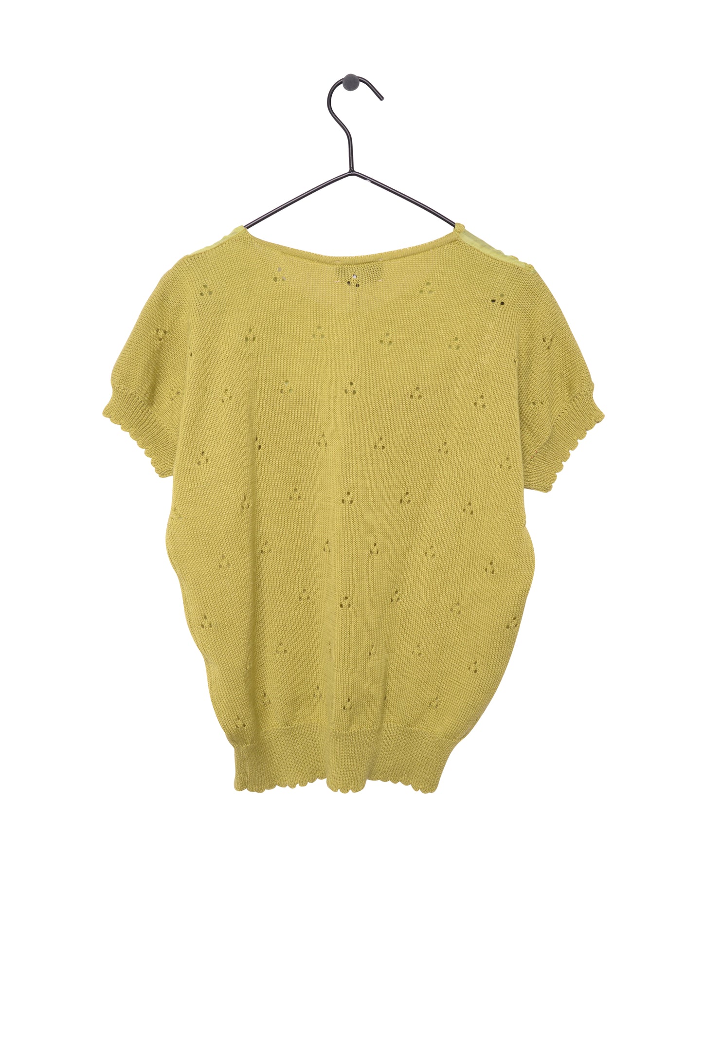 Chartreuse Pointelle Top