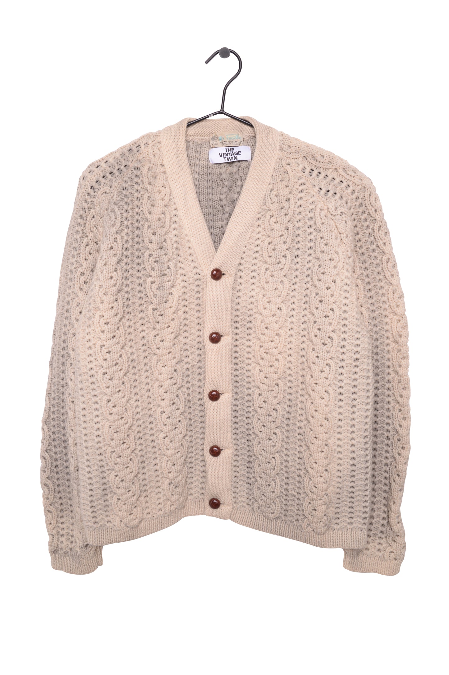 Wool Cable Knit Cardigan