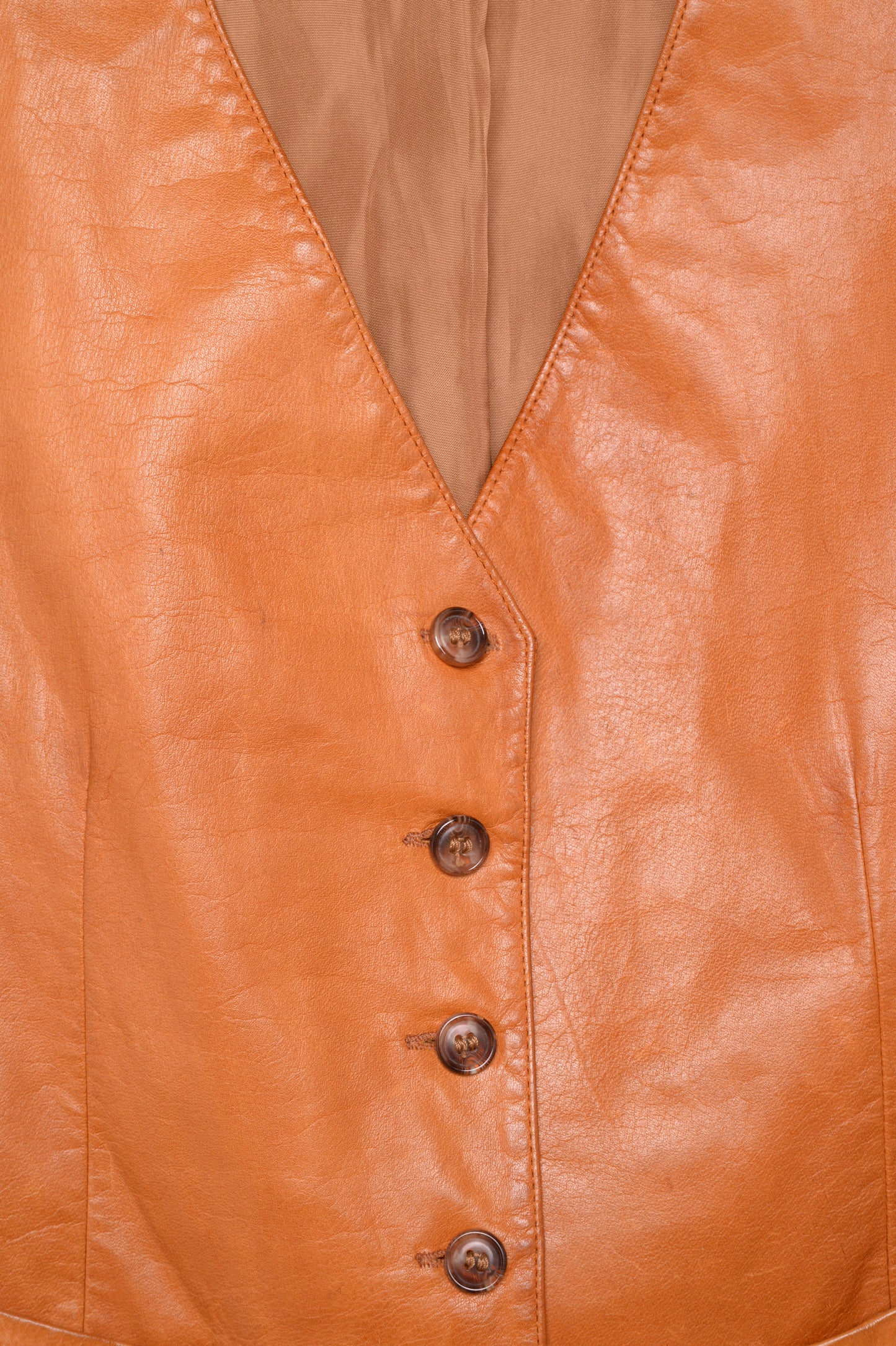 Caramel Leather Vest