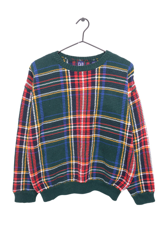 1990s Gap Plaid Sweater
