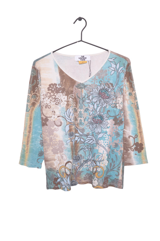 Y2K Floral All-Over Top