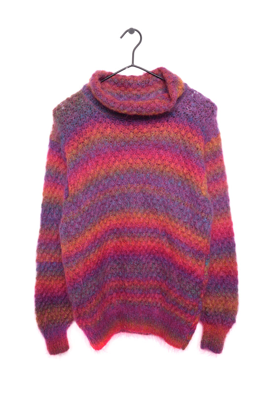 Handmade Mohair Rainbow Sweater