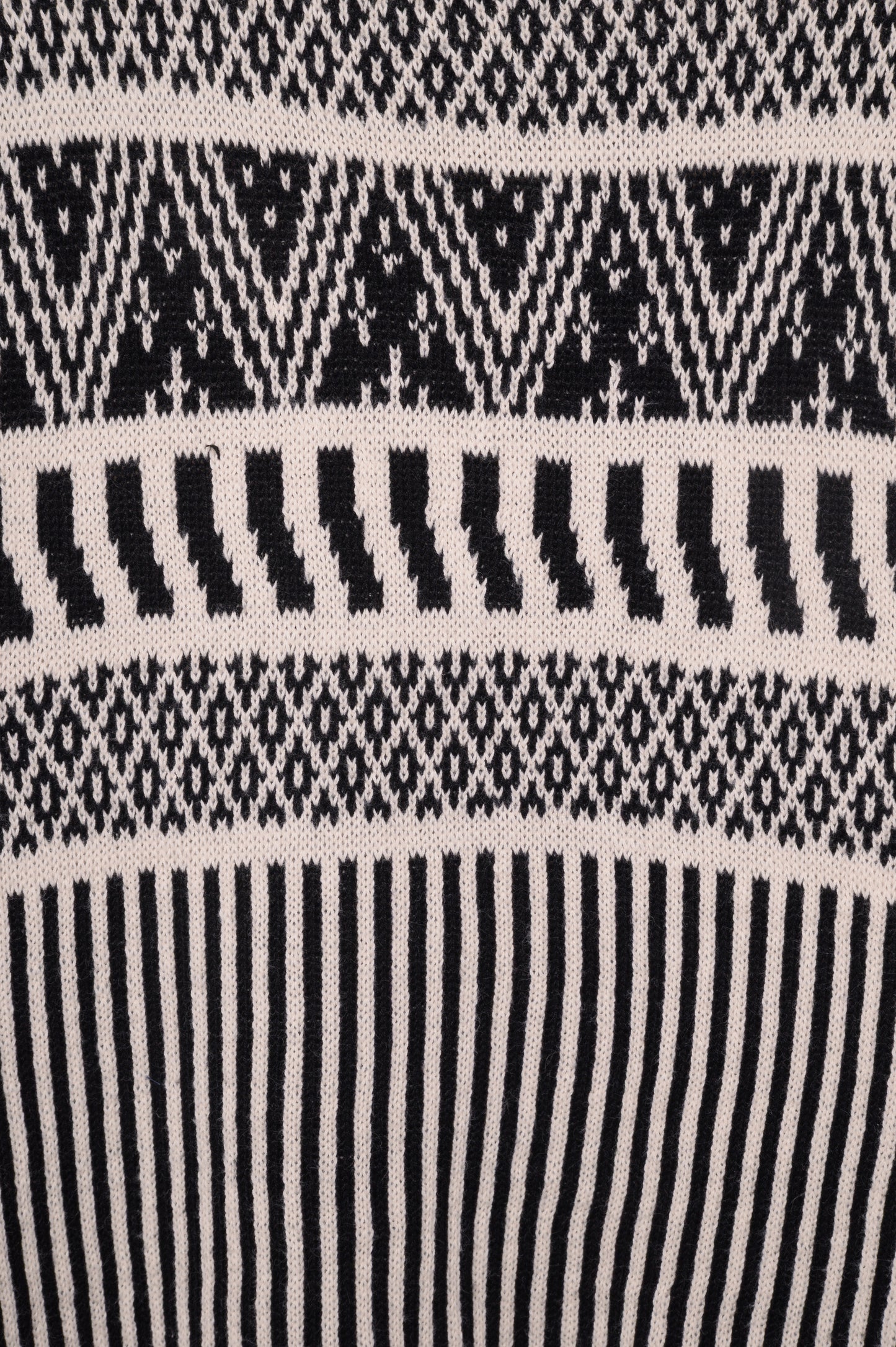 Cream Geometric Sweater