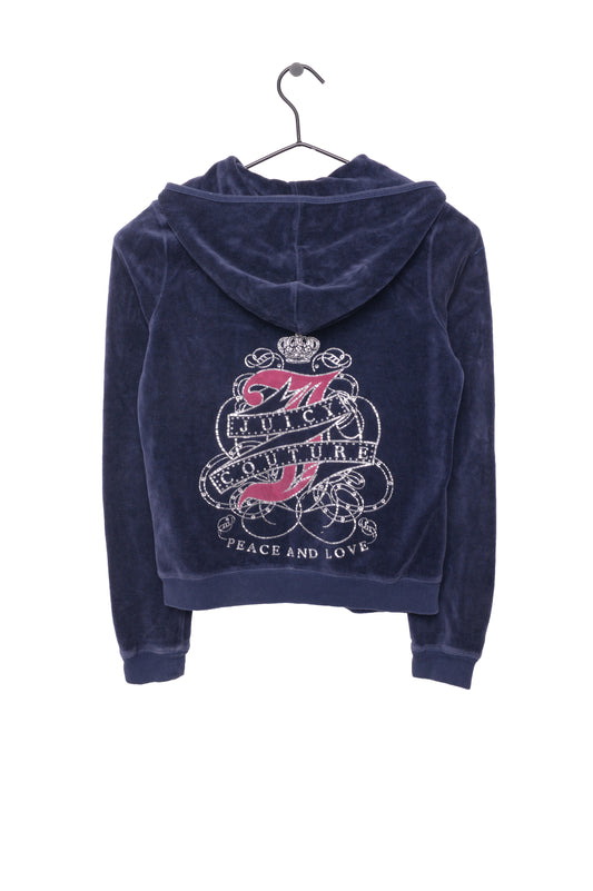 Y2K Navy Juicy Couture Zip-Up