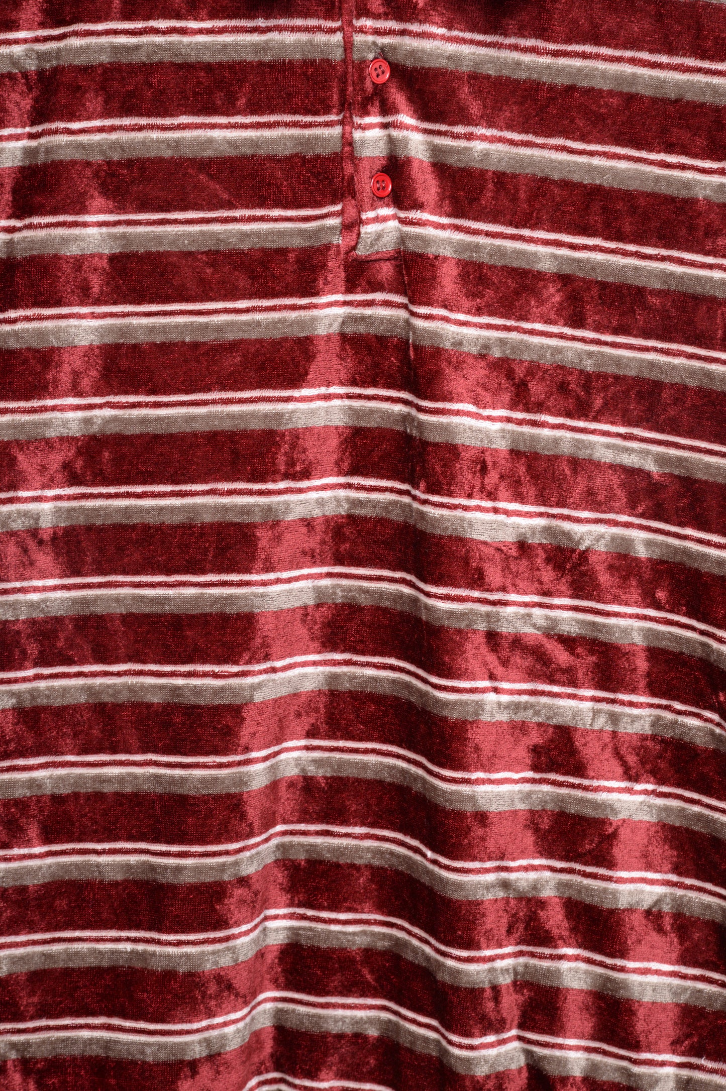 Striped Velour Polo Shirt