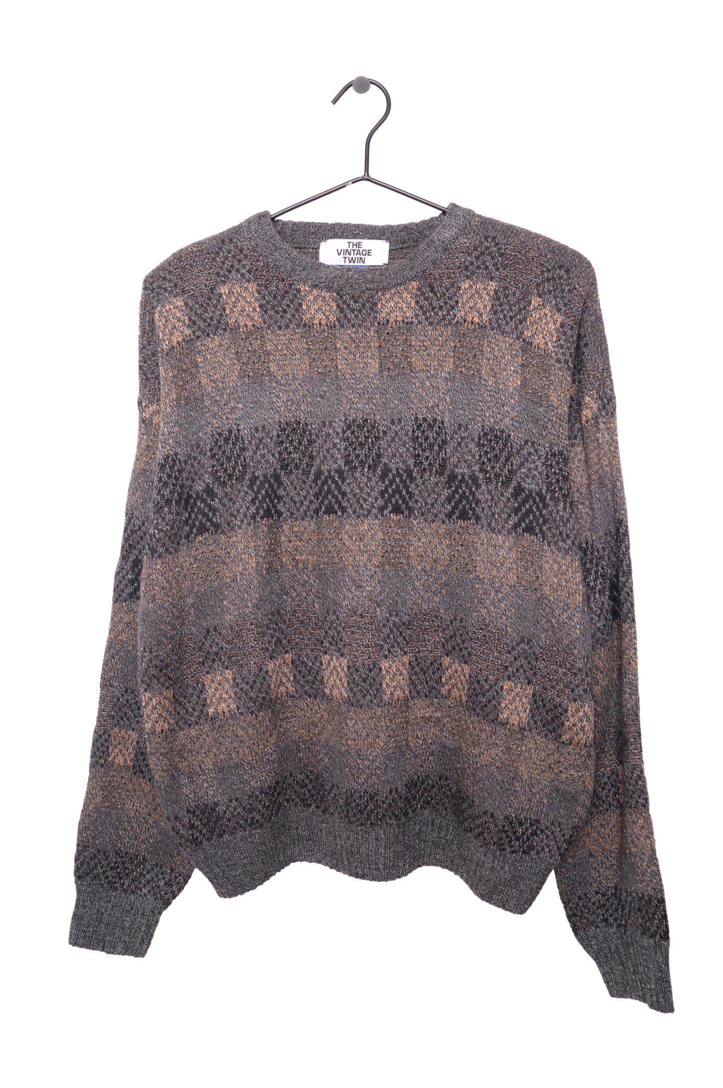 Grayscale Squares Sweater