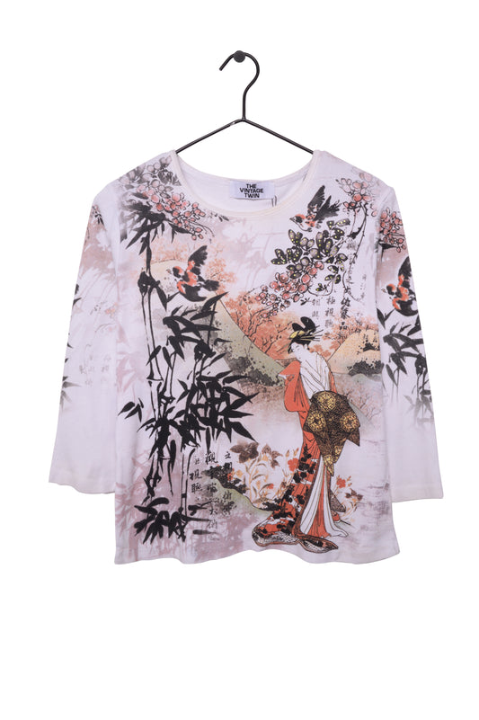 Y2K Geisha All-Over Top