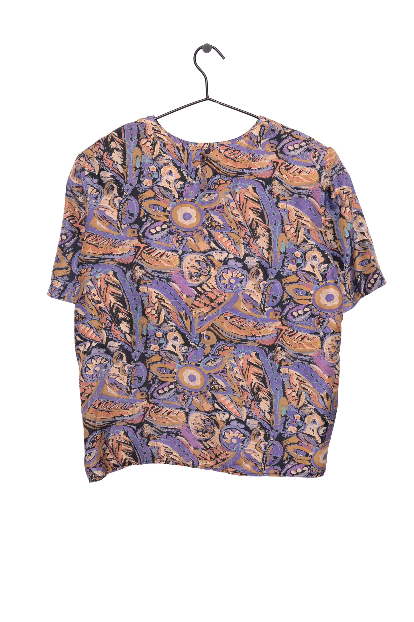 Abstract Florals Silk Top