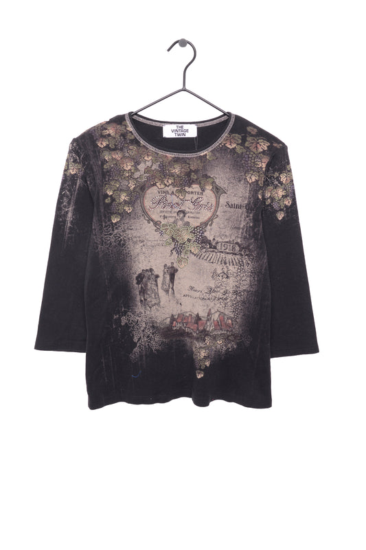 Y2K Rhinestone All-Over Top