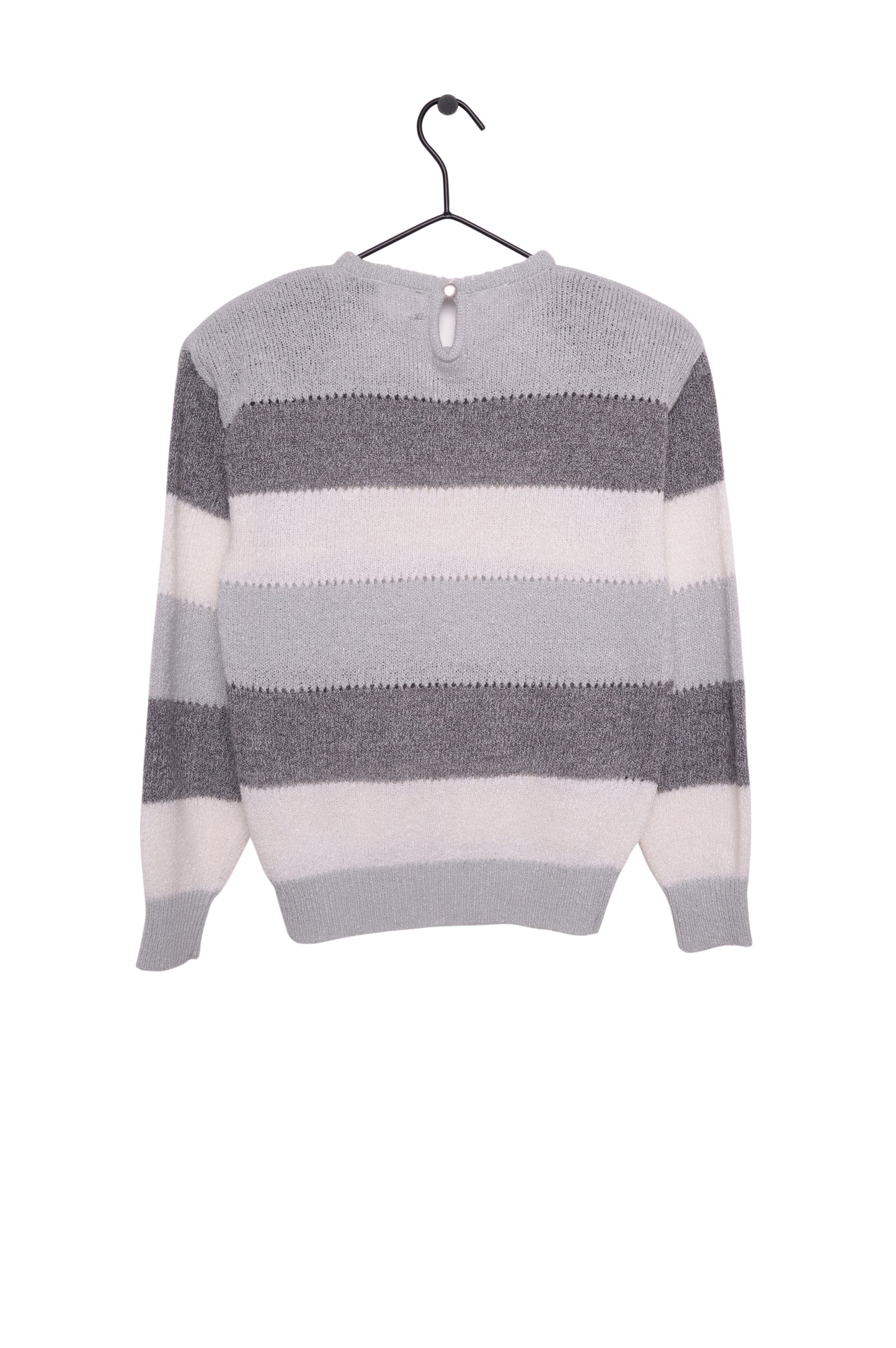 1980s Grayscale Stripe Sweater