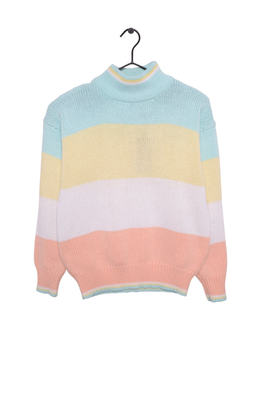 Pastel Stripe Turtleneck Sweater