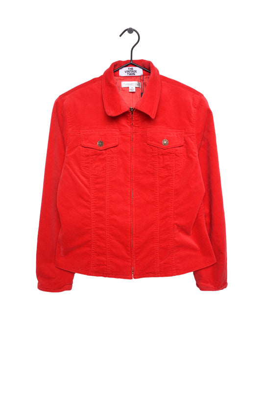 Microsuede Cherry Red Jacket