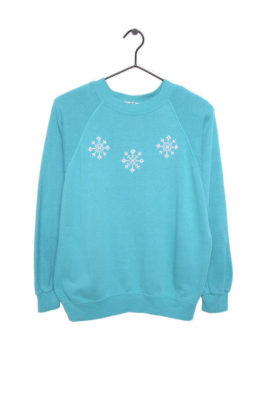 1980s Needlepoint Snowflake Sweatshirt