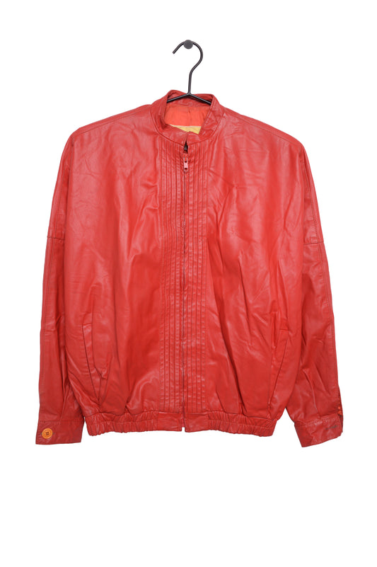 1980s Cherry Red Bomber Jacket