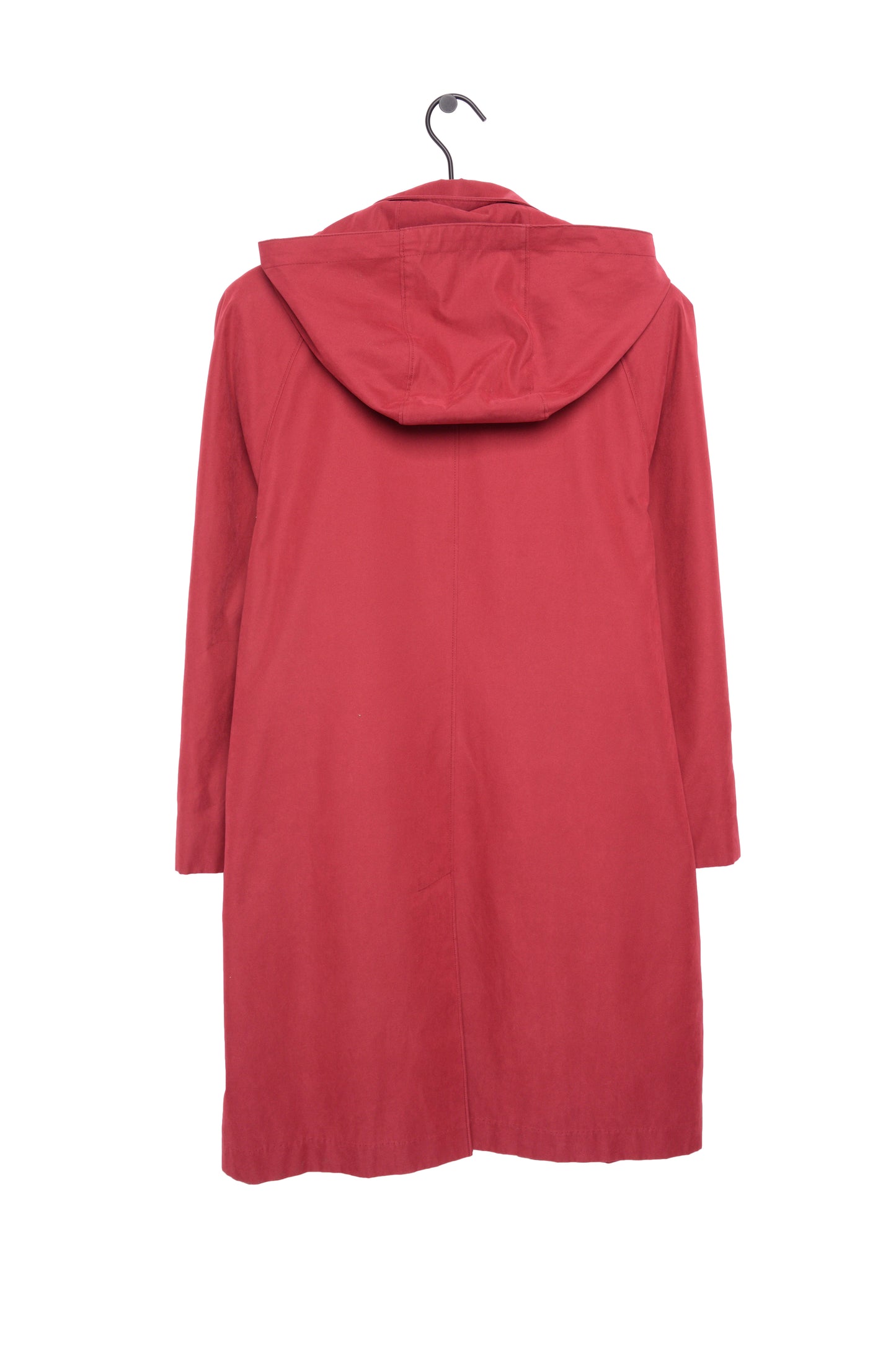 Red Hooded Trench Coat