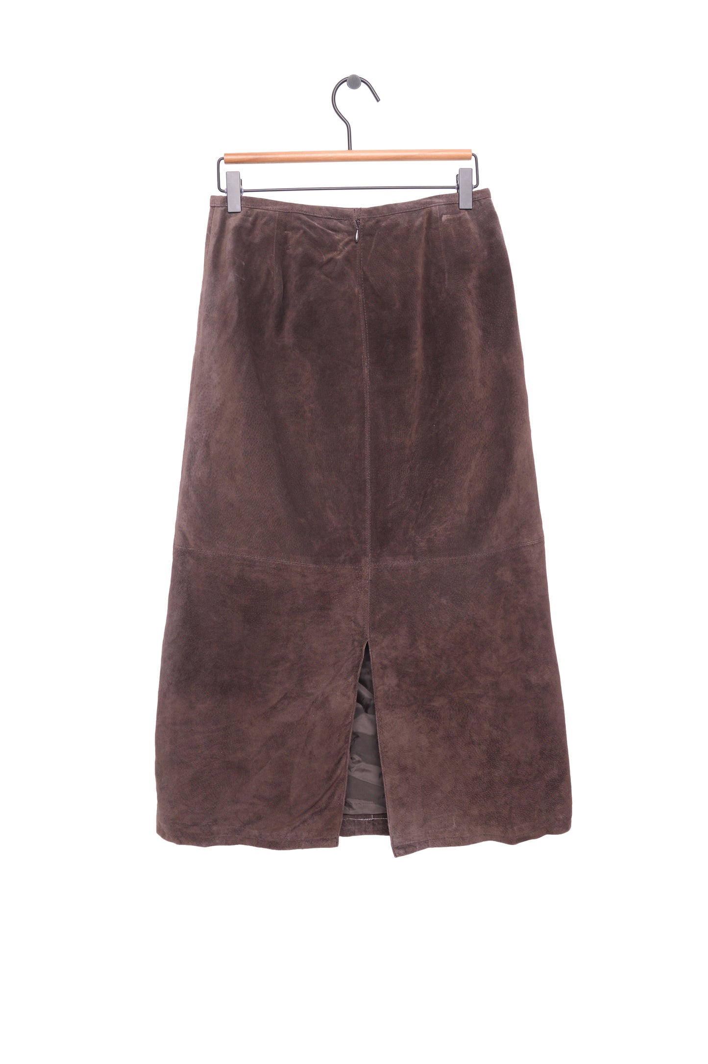 Chocolate Suede Maxi Skirt