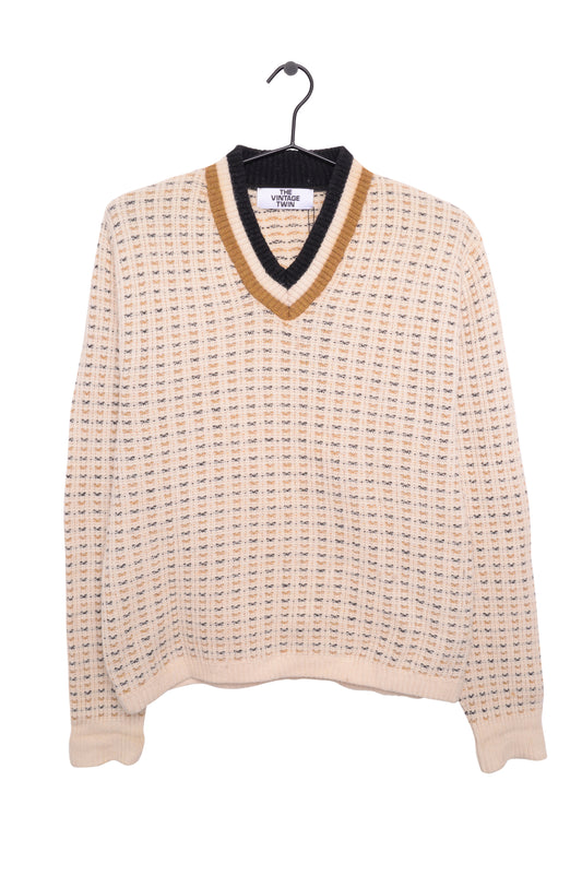 1970s Speckled V-neck Sweater
