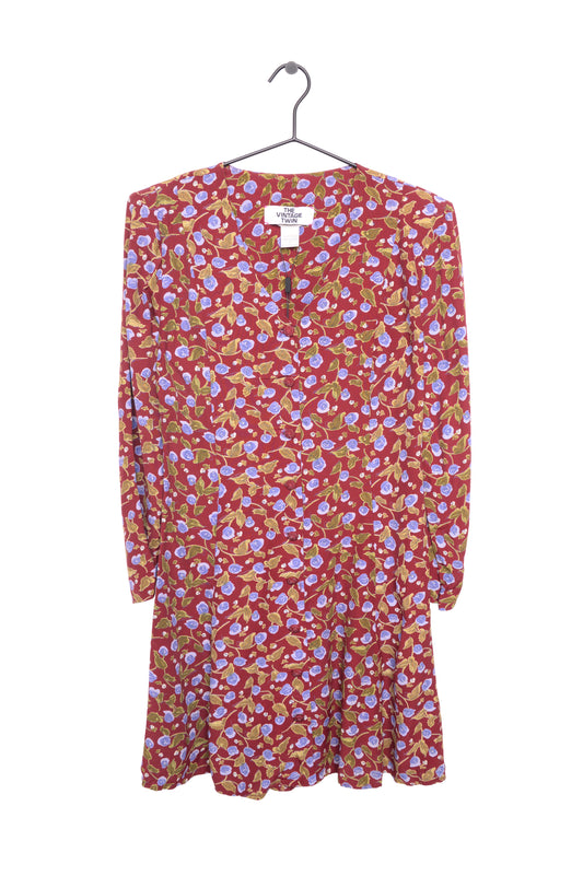1990s Floral Mini Dress