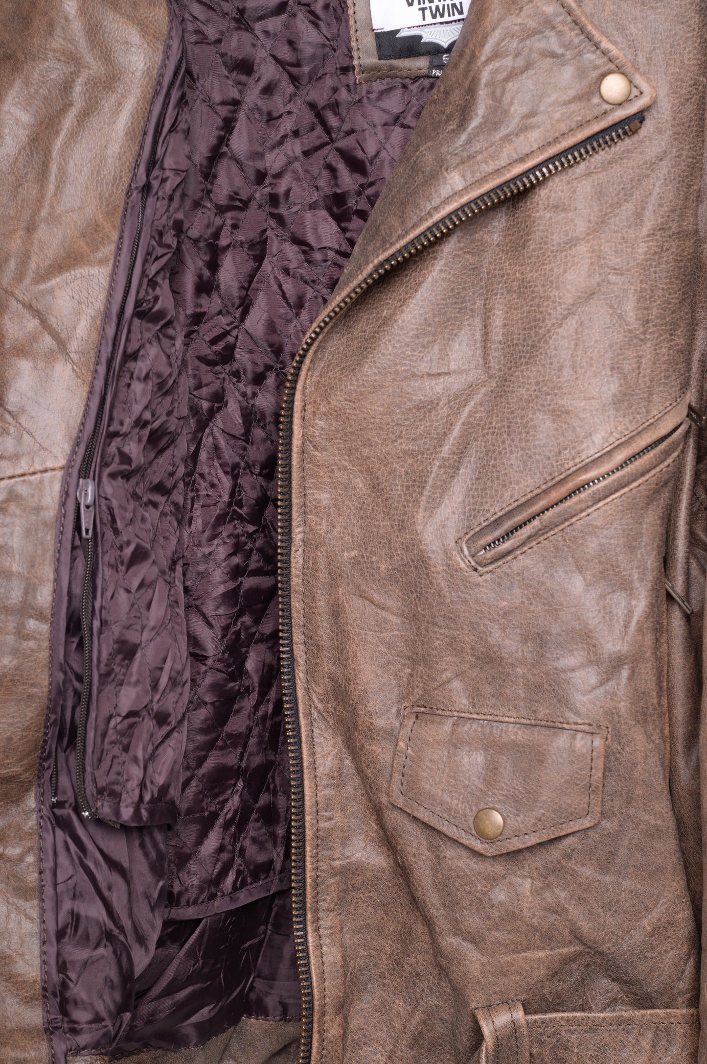 Faded Leather Moto Jacket