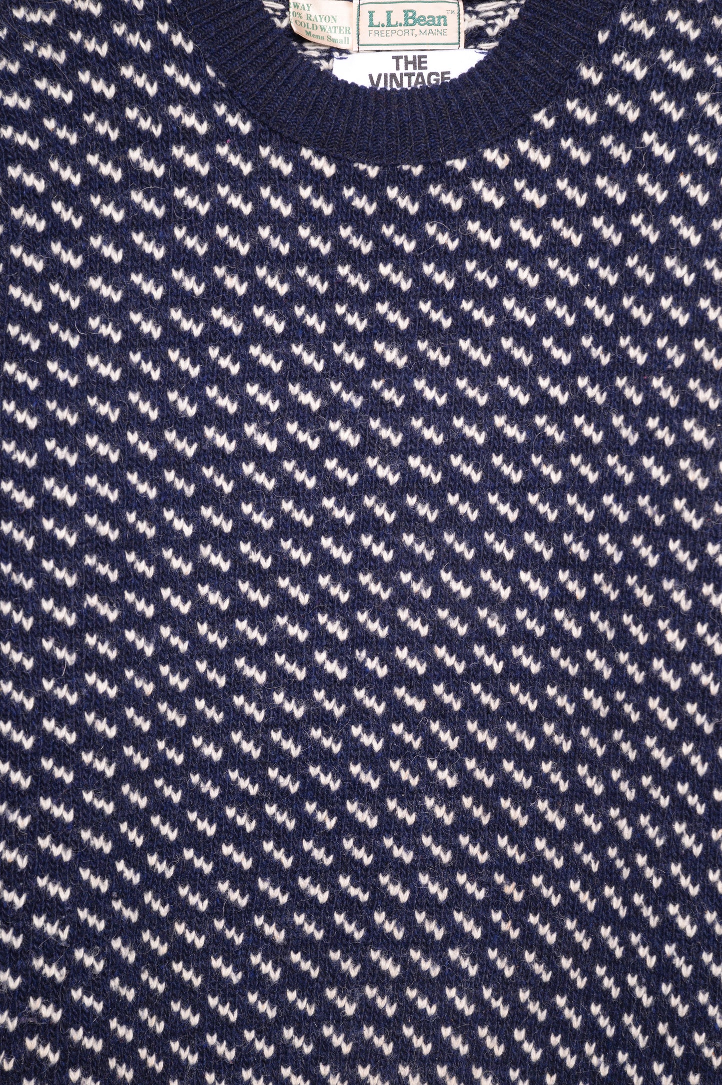 Navy Dotted Wool Sweater