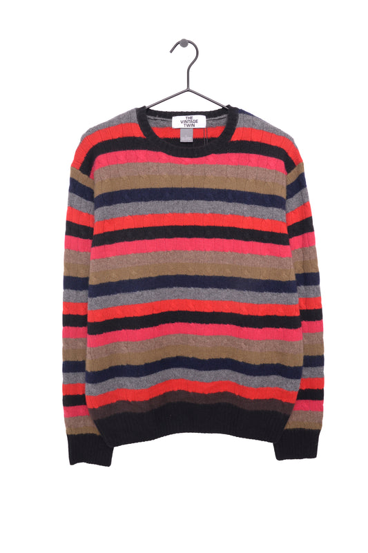 Red Striped Cashmere Sweater