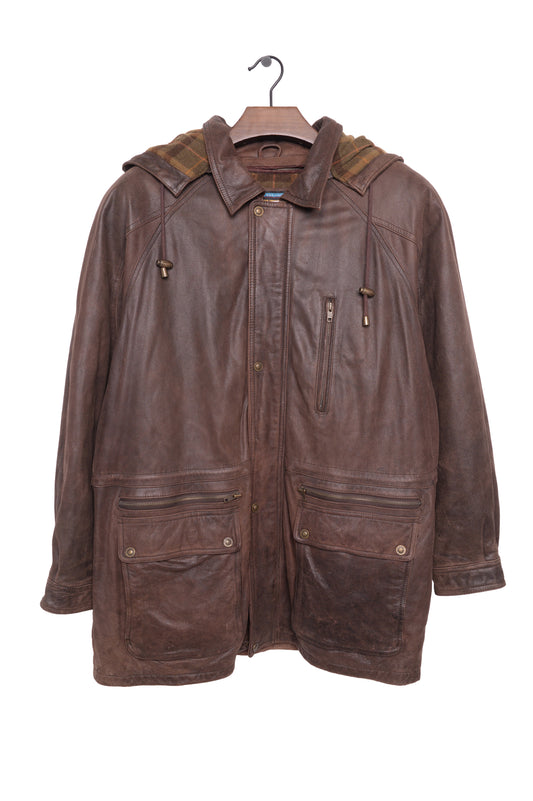 1990s Leather Utility Jacket