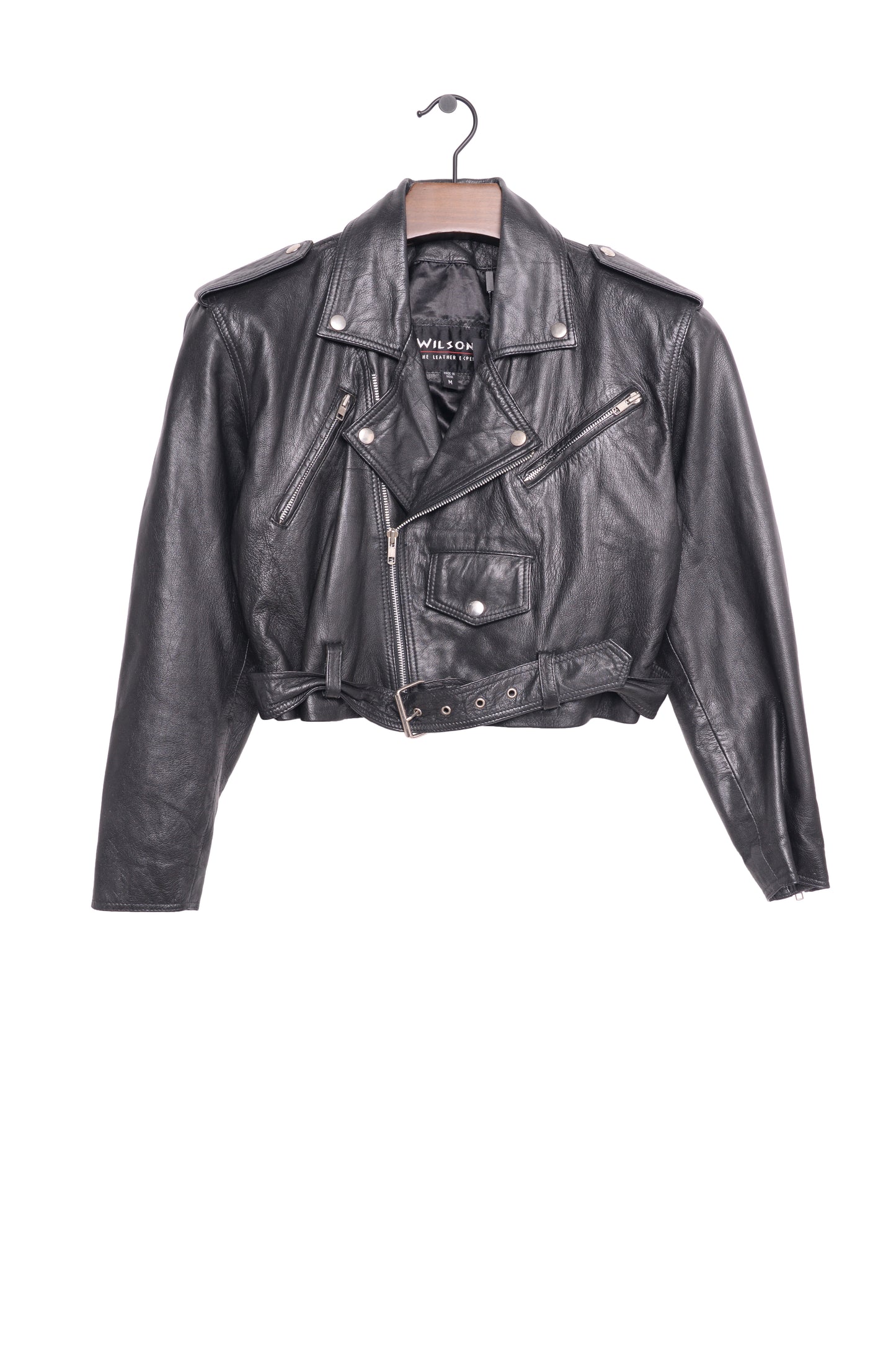 Wilson's Cropped Leather Moto Jacket