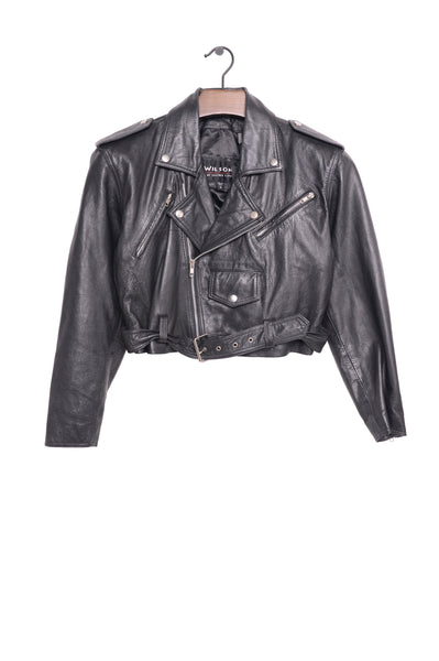 Wilson's Cropped Leather Moto Jacket Free Shipping The Vintage Twin