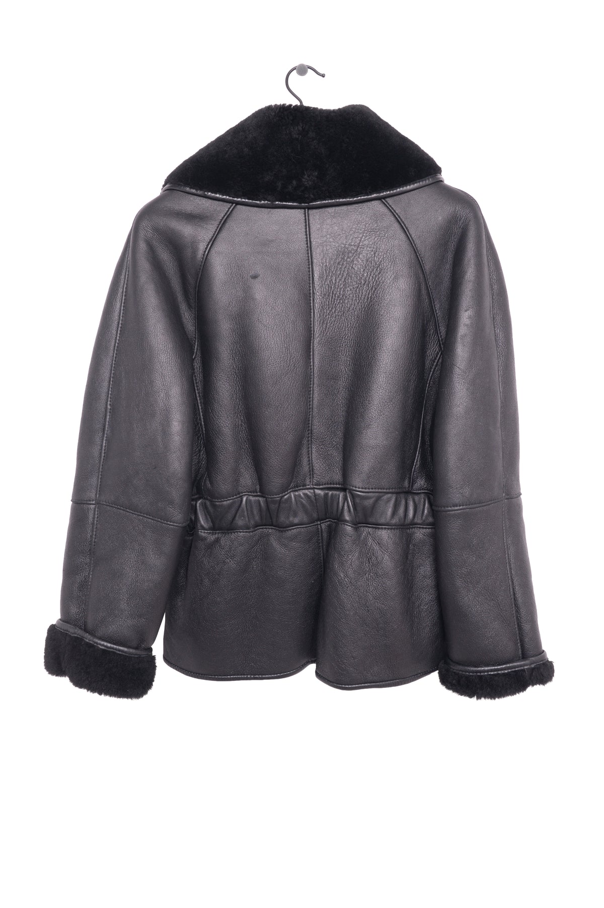 1980s Fur Lined Leather Jacket Free Shipping - The Vintage Twin