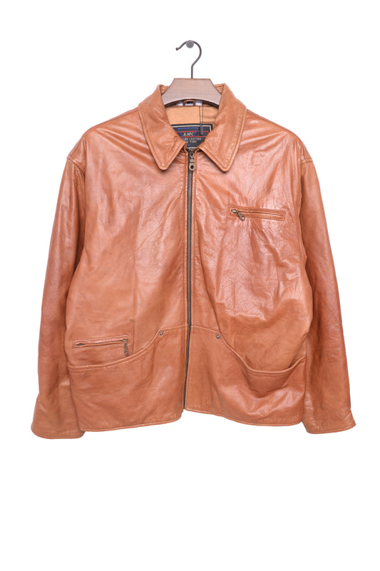 1990s Caramel Leather Jacket