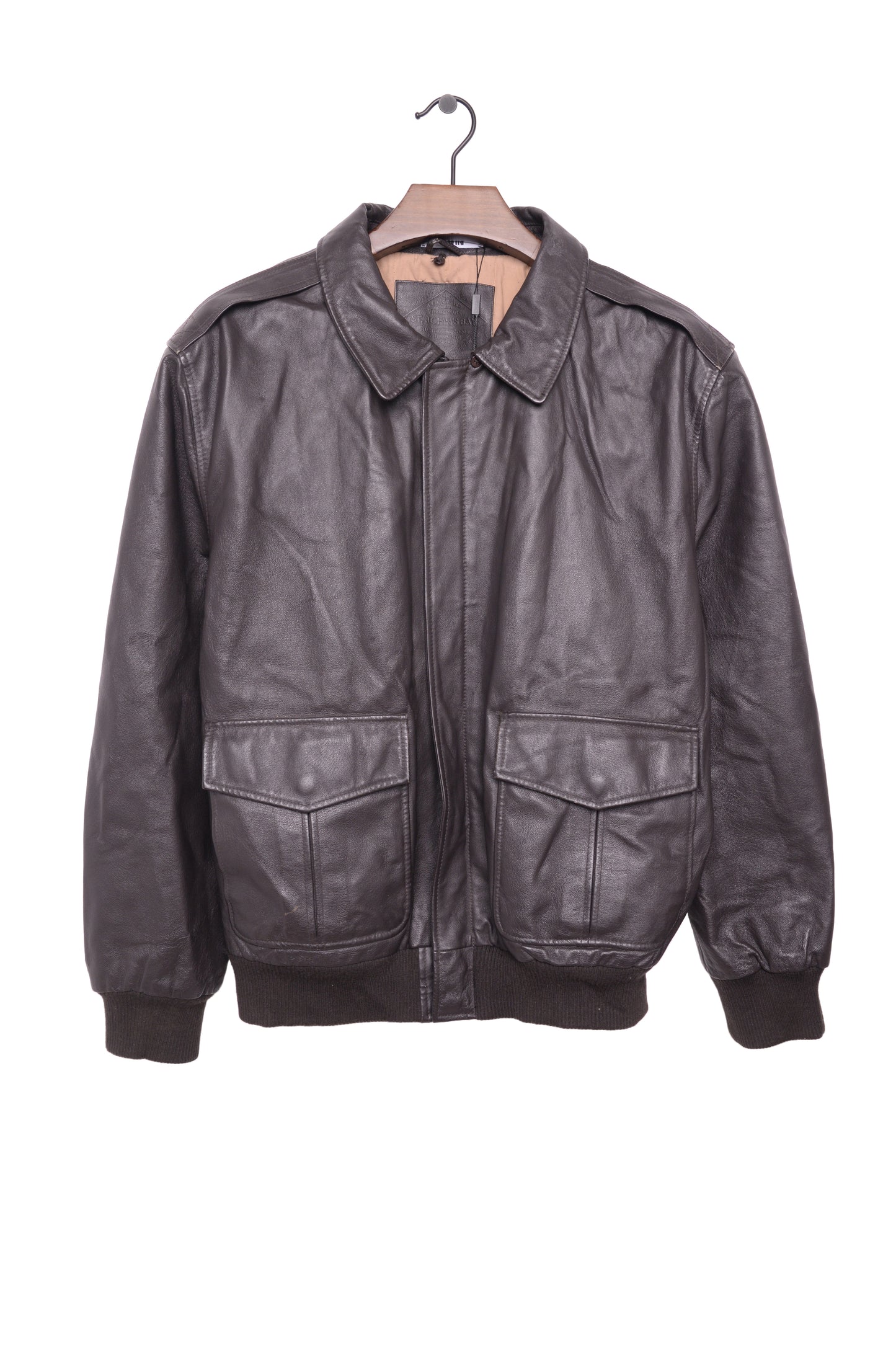 1990s Brown Leather Bomber
