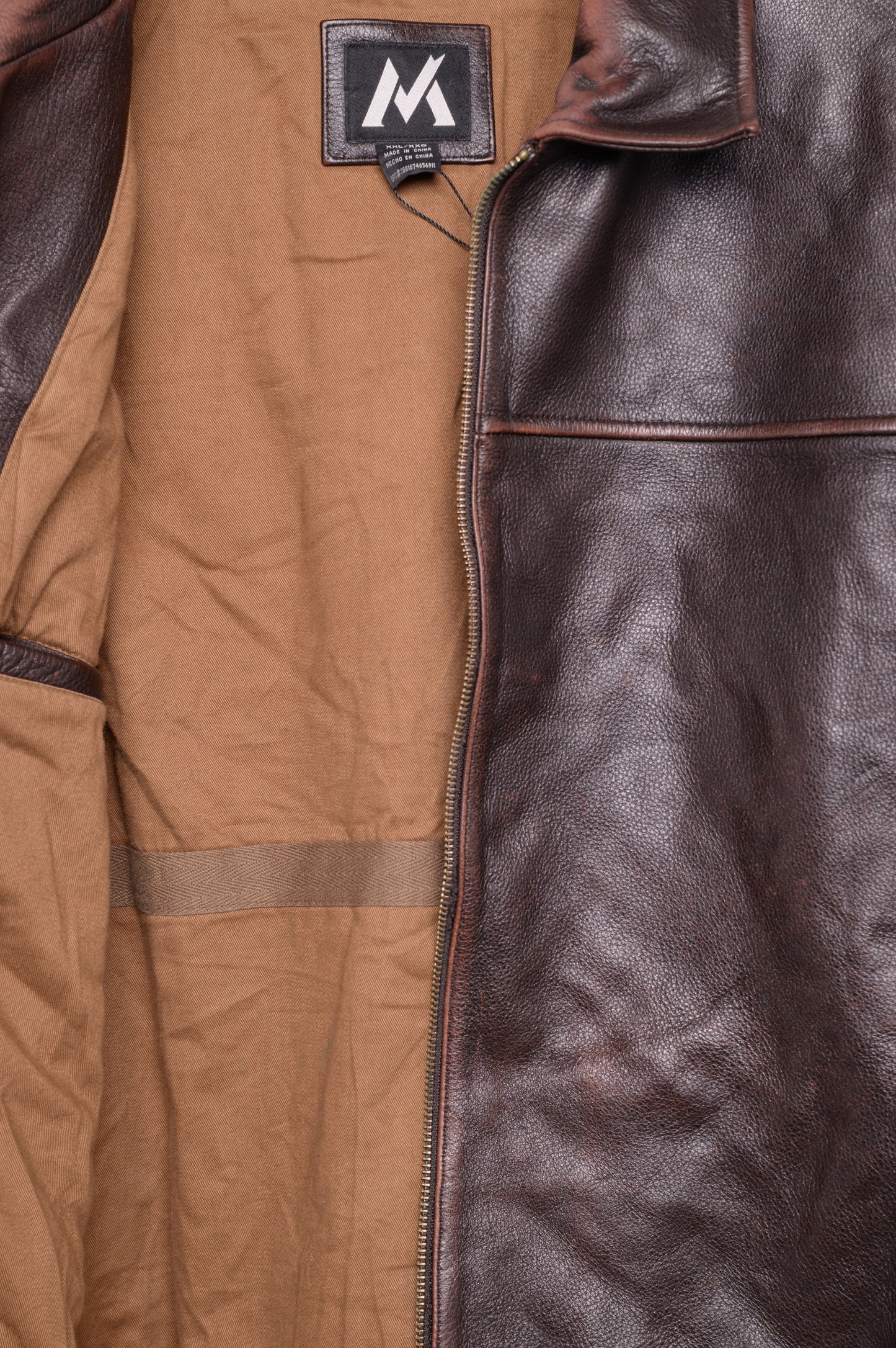 Faded Brown Leather Jacket