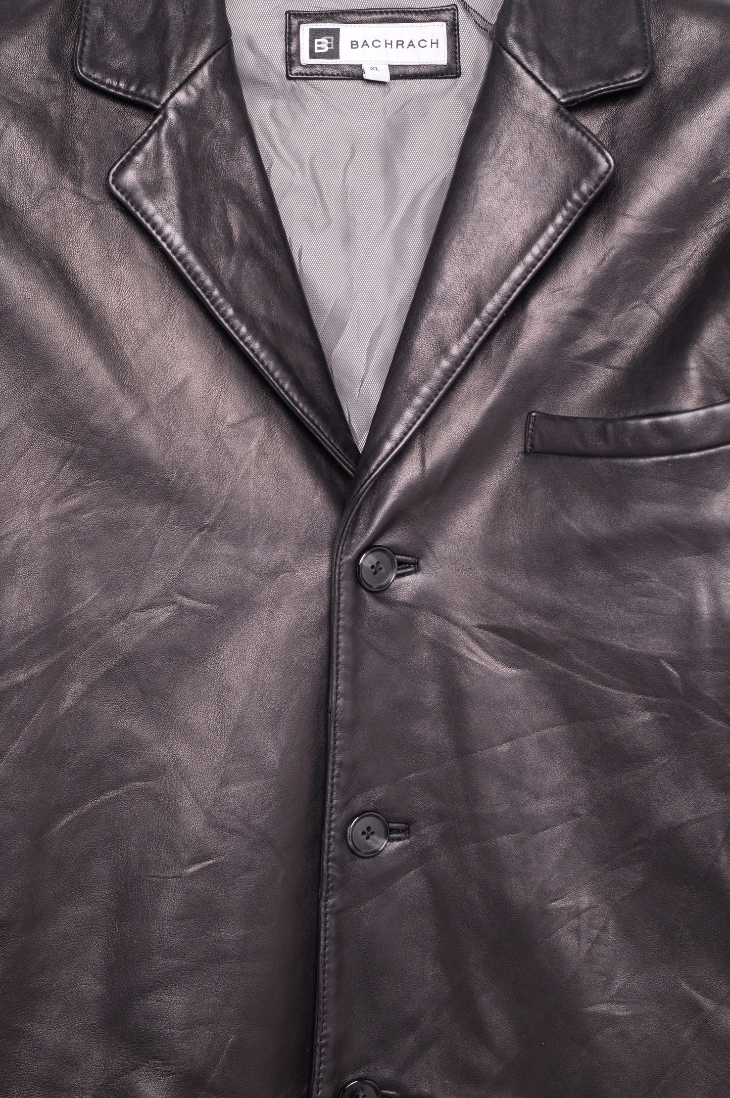 Soft Button Leather Jacket