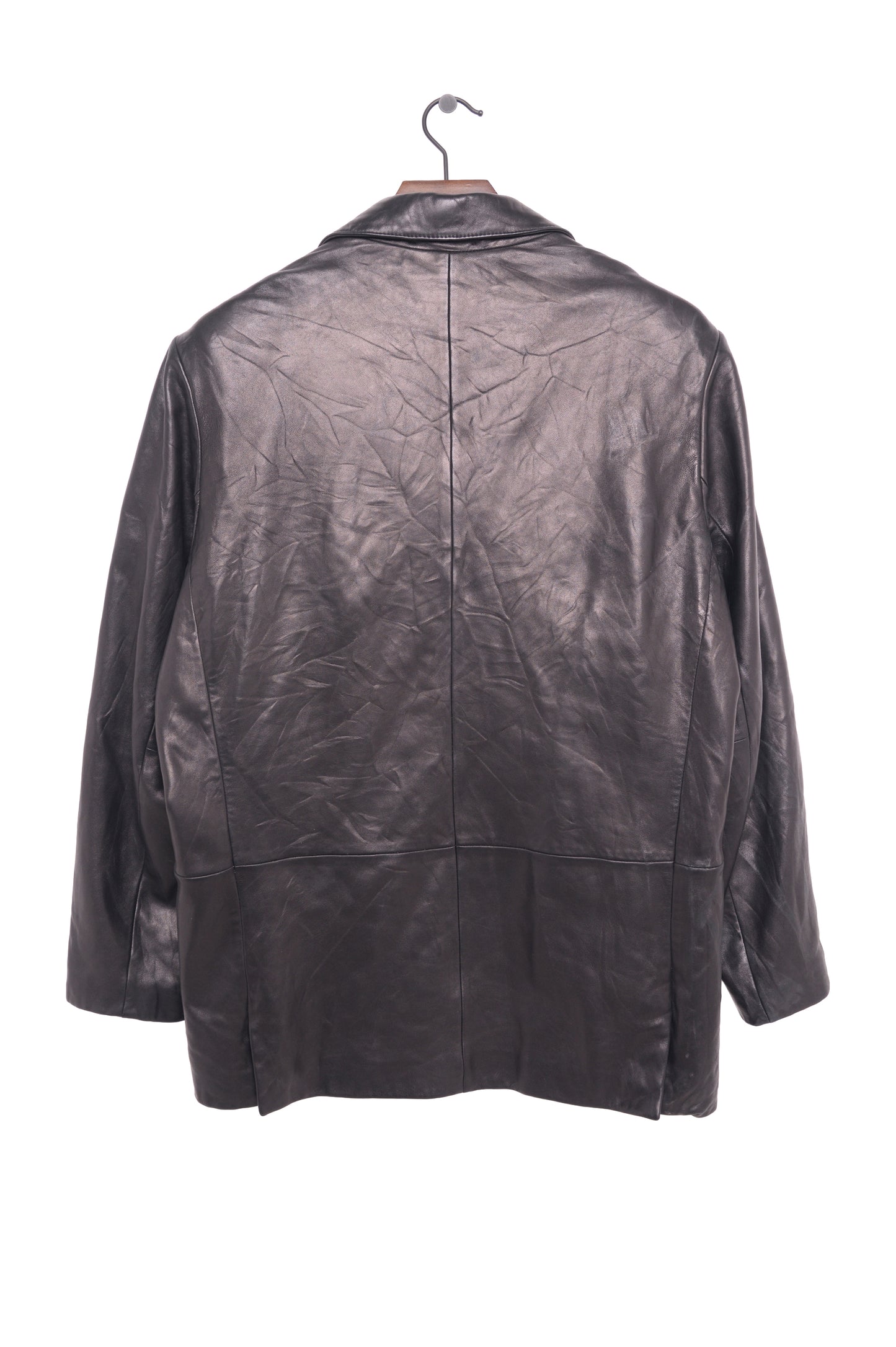 Soft Button Leather Jacket