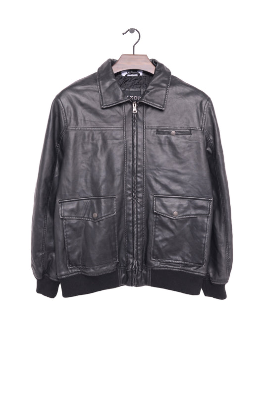 Soft Leather Bomber Jacket