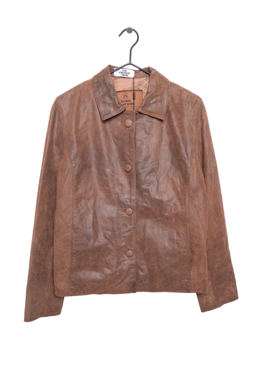 1990s Brown Leather Jacket