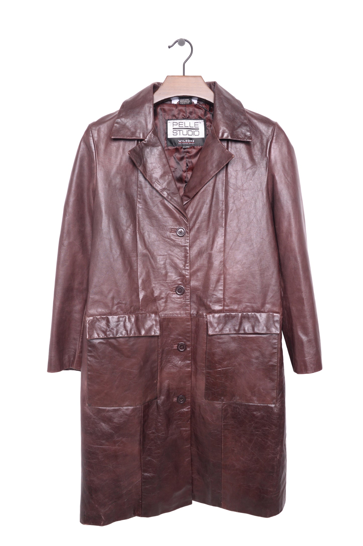 1990s Long Leather Jacket
