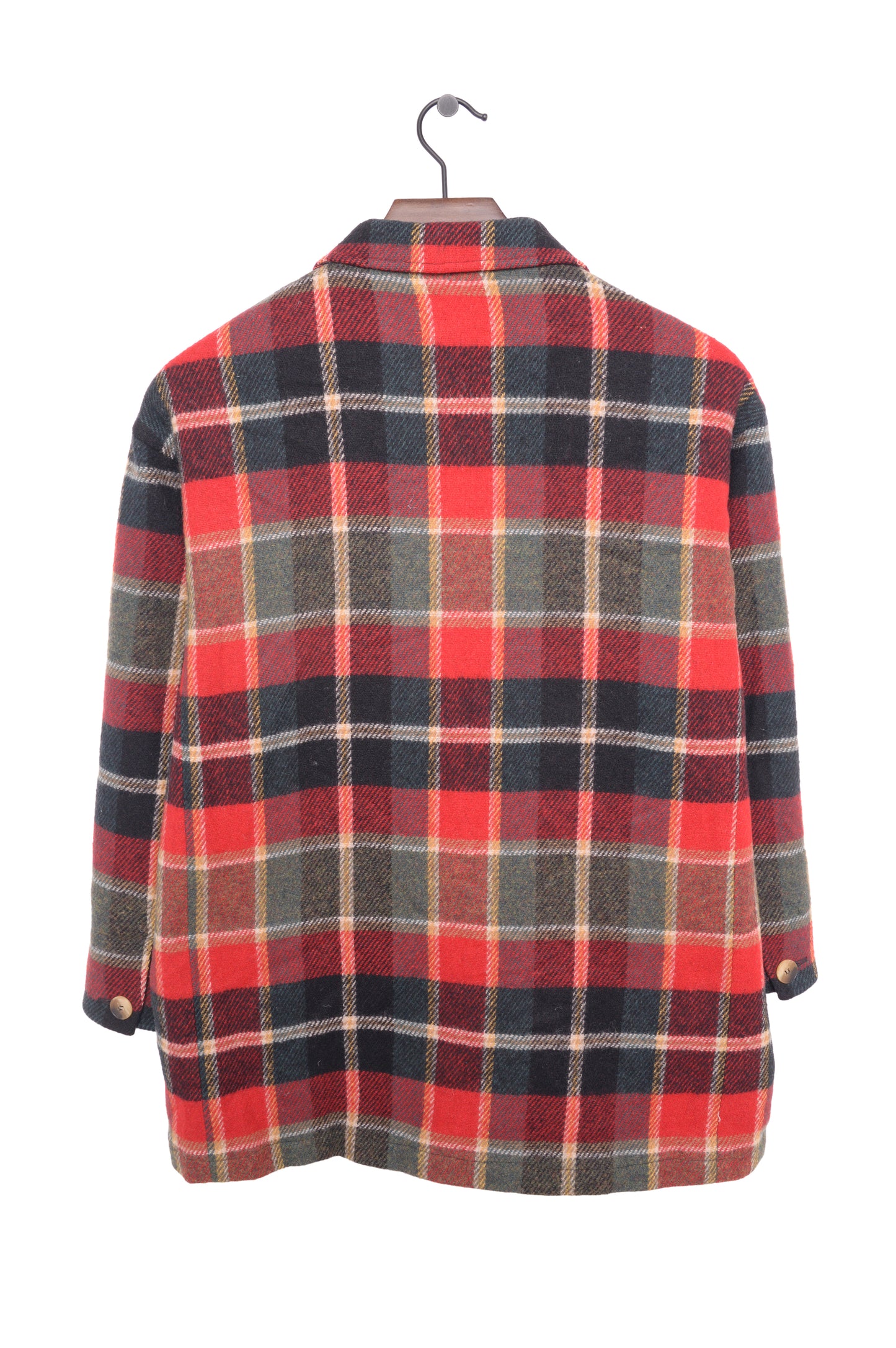 1990s Plaid Wool Coat