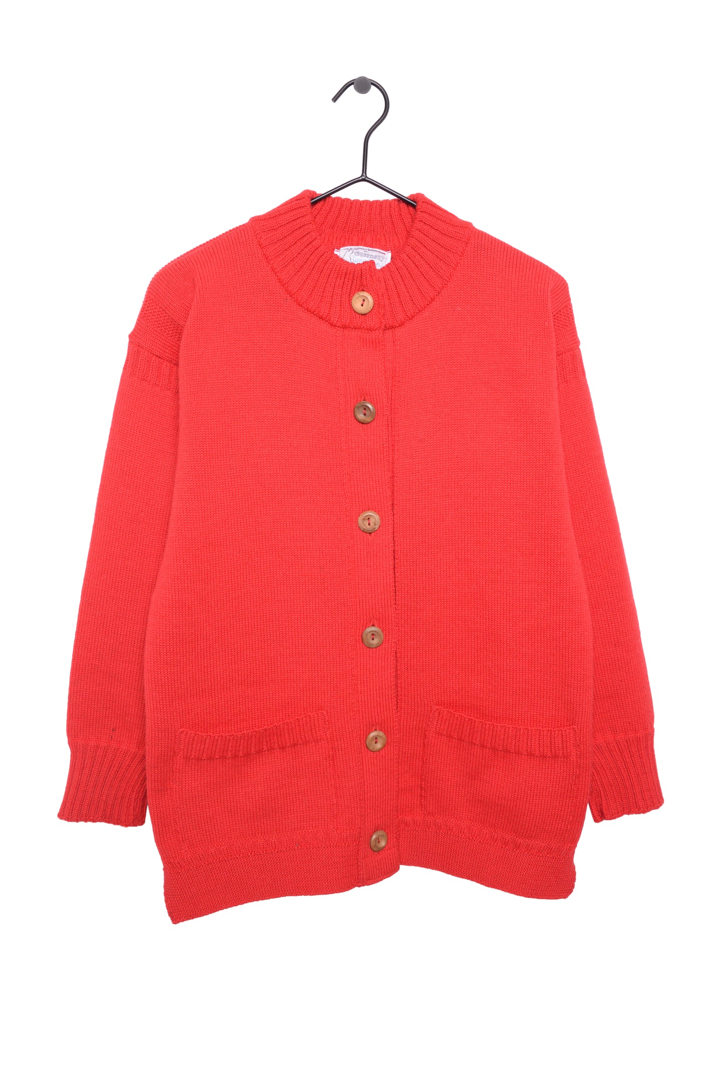 1960s Cherry Red Wool Cardigan