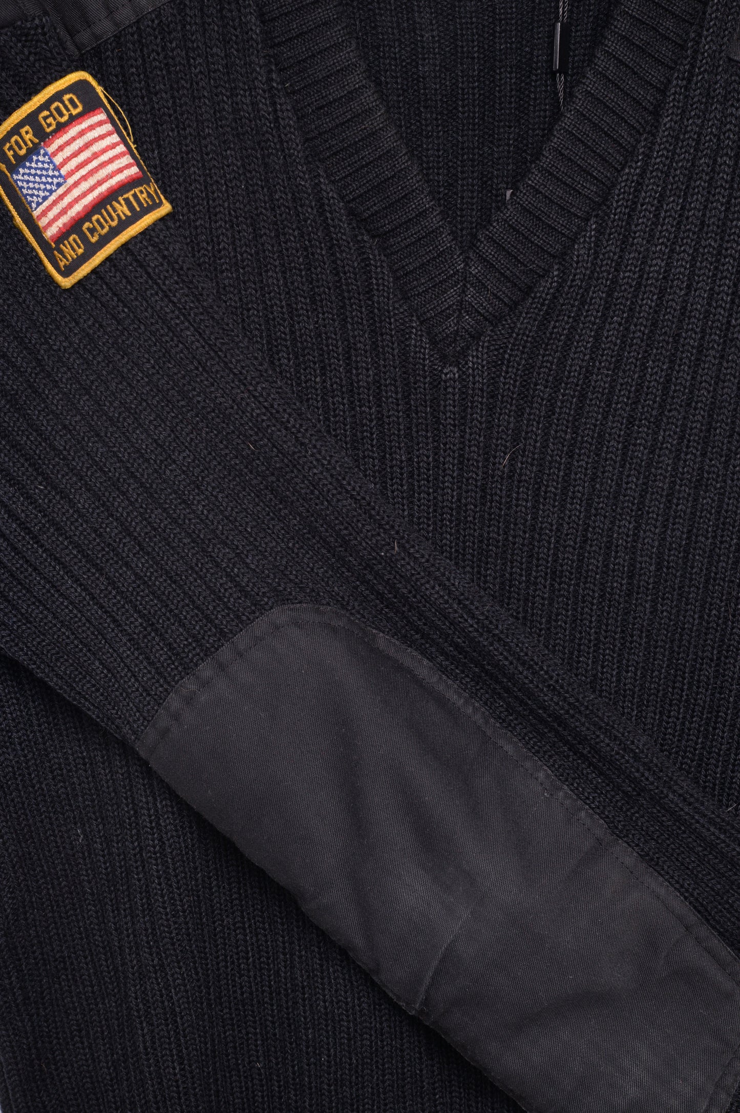 Wool Paneled Patch Sweater USA