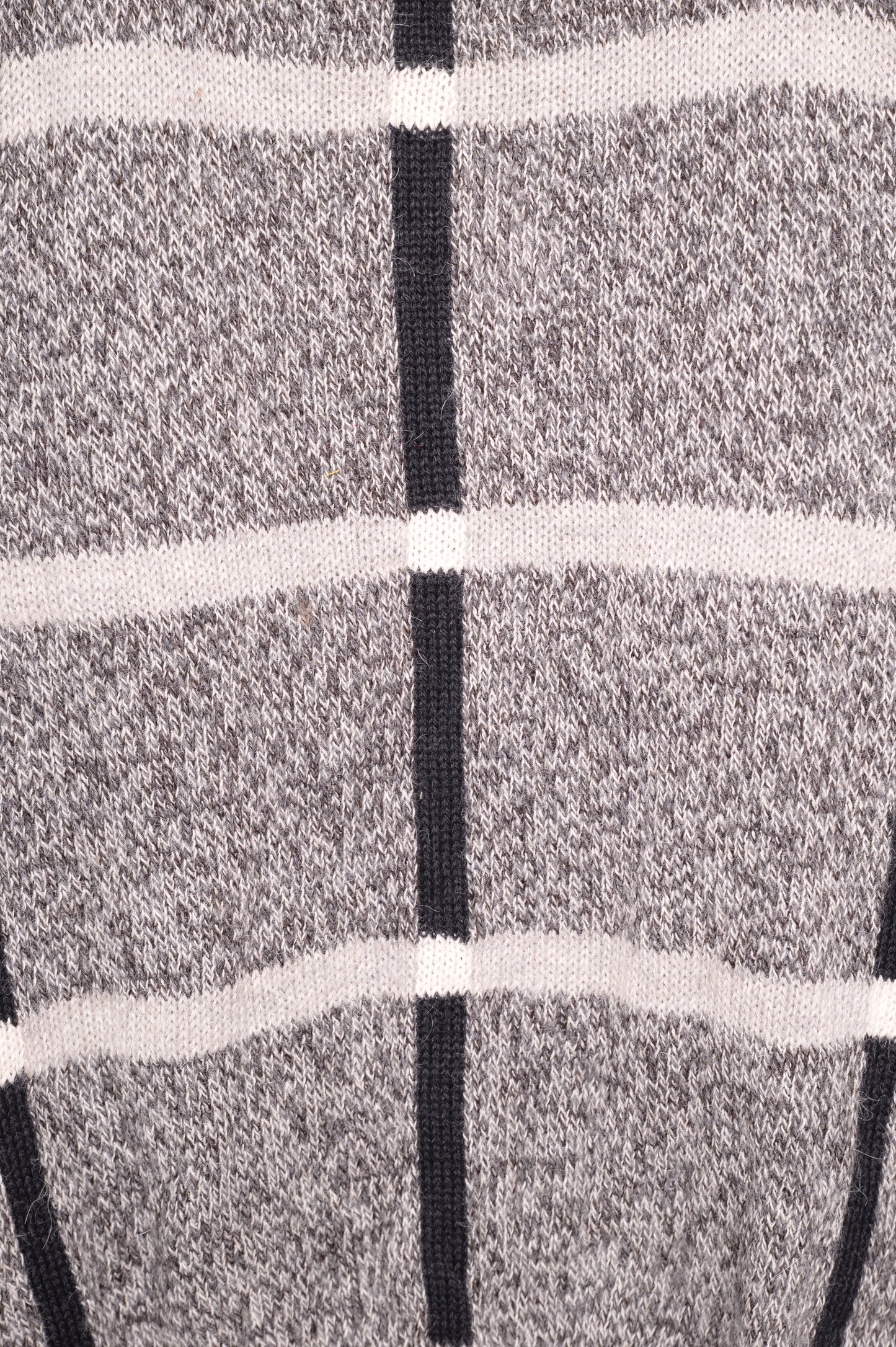 1980s Handmade Wool Grid Sweater
