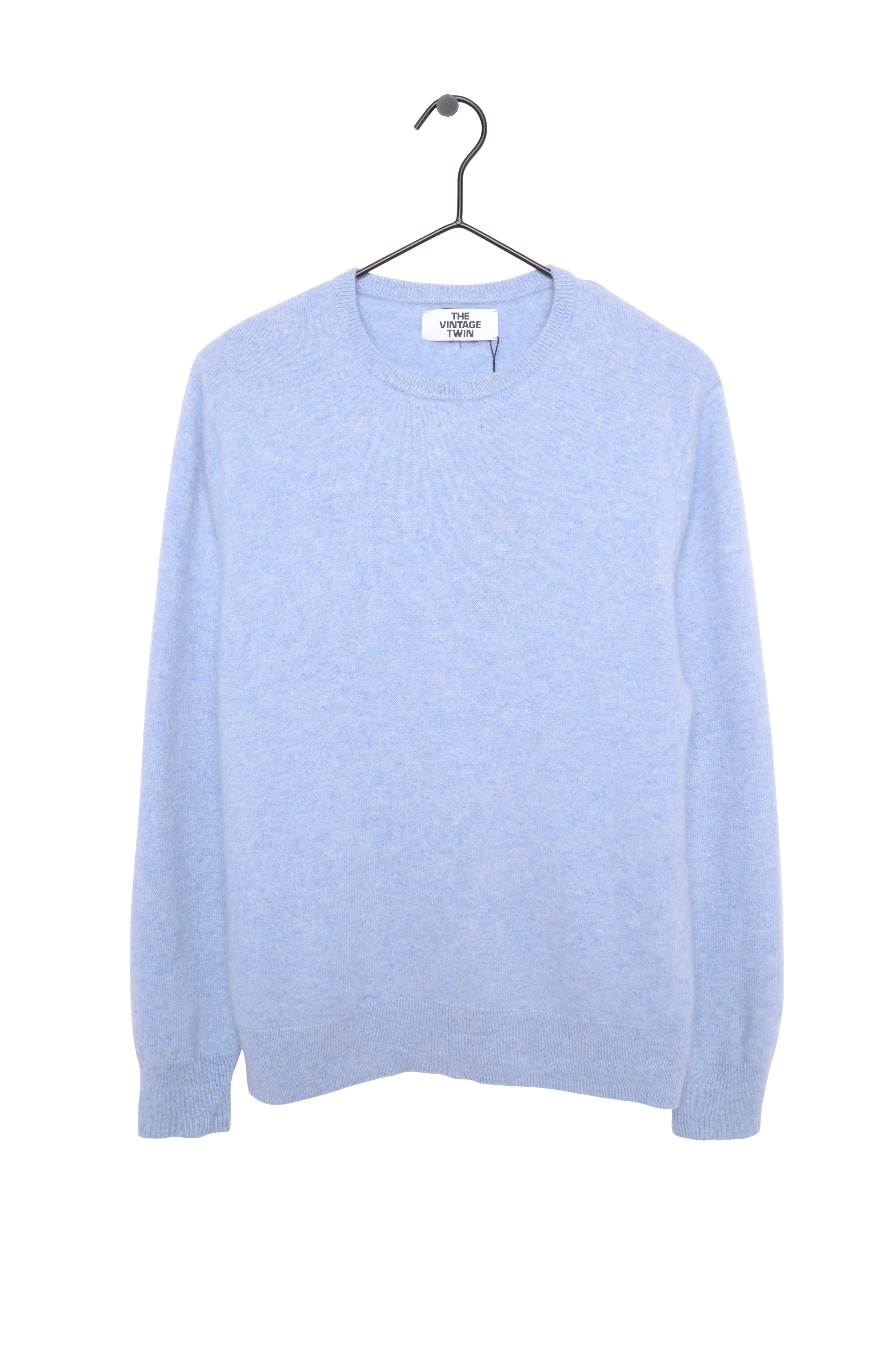 Cashmere Blue Baby Blue Cashmere Sweater Free Shipping - The Vintage Twin